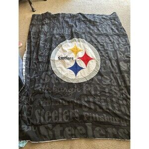 NFL Pittsburgh Steelers Reversible Comforter TWIN Black Yellow White